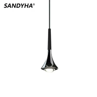 sandyha nordic minimalist led pendant lighting suspension fixture water hanging hotel decor restaurant bar living room drop lamp