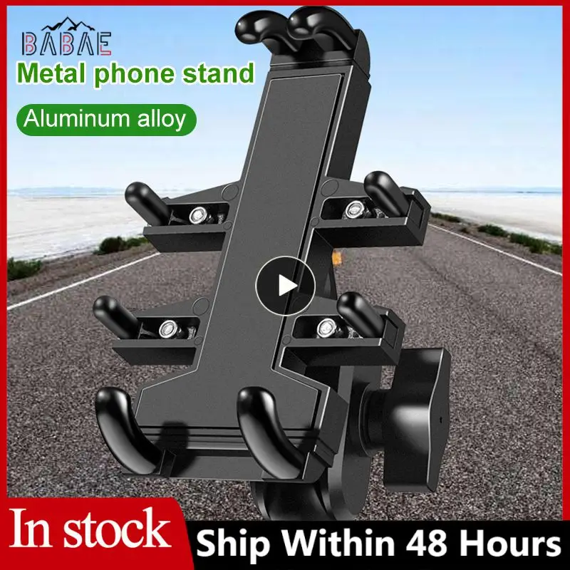 

Firm Mobile Phone Bracket Durable High Elastic Motorcycle Bracket Aluminum Alloy Riding Equipment Electric Vehicle Holder Stable