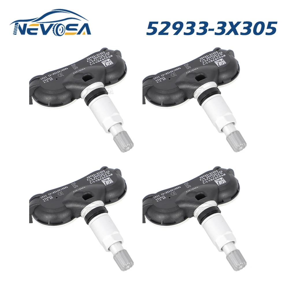 

NEVOSA Car TPMS Sensors 52933-3X305 For Hyundai Elantra 01/2013-12/2018 ix35 01/2017 For Kia Cerato Rio 06/2014-12/2020 433MHz