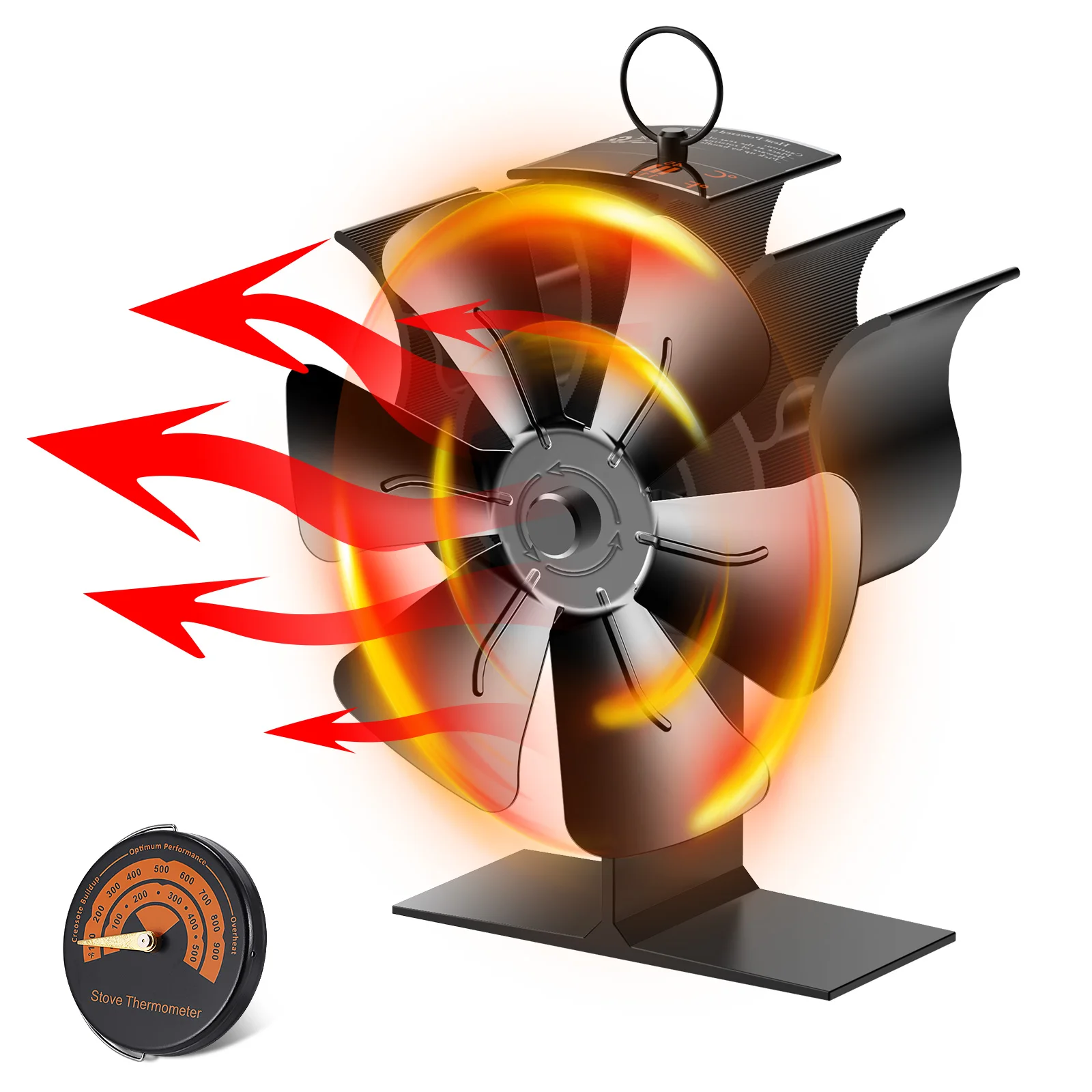 Обычный вентилятор для плиты с 6 лопастями нагревательный индикатором