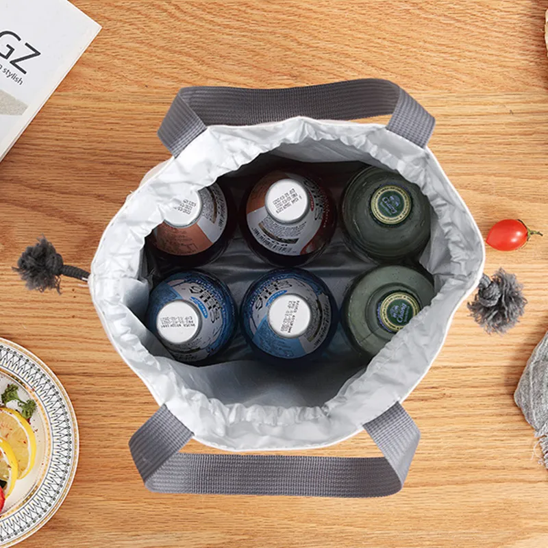 

Новая водонепроницаемая сумка для ланча, сумка для ланча из утолщенной алюминиевой фольги, Студенческая портативная изоляционная большая ...