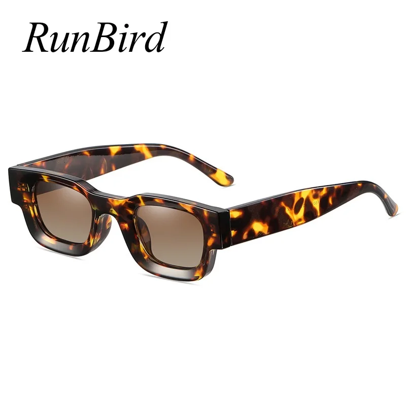 

Солнечные очки RunBird в стиле ретро UV400 для мужчин и женщин, популярные модные маленькие квадратные поляризационные, с защитой от ультрафиолет...