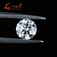 1ct f white color vs1 clarity 6 5mm round shape hpht lab created synthetic diamond loose stone with credential