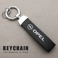 opel car emblem leather keychain motorcycle key ring accessories for insignia astra zafira vectra antara mokka corsa h j g k c d