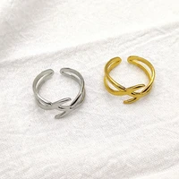 high quality silver ring men and women personalized simple fashion trend stainless steel adjustable ring jewelry beautiful gift