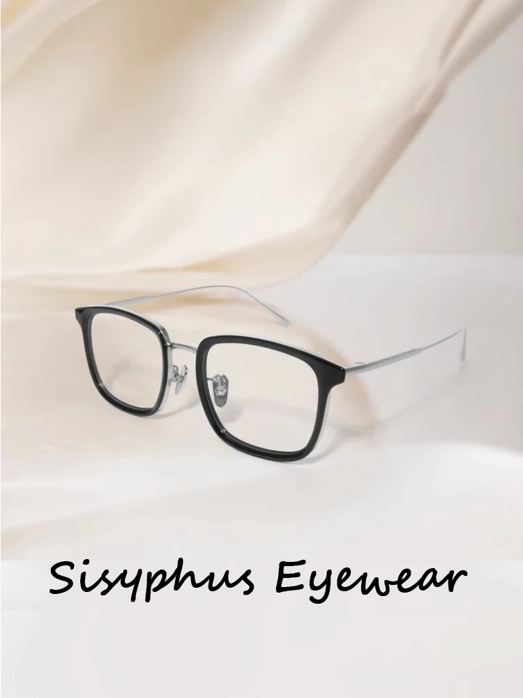 Черная оправа для очков из черепаховой черепахи Мужская пластина Zeiss Essilor