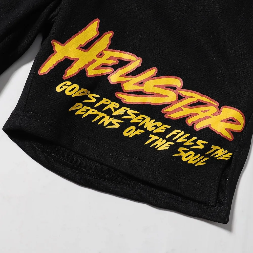 Шорты мужские с принтом звездного пламени хлопок спортивные повседневные