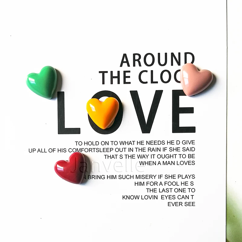 10PCS любовь сердце милый мини магнит 18 мм маленький холодильник фото стены сувенир