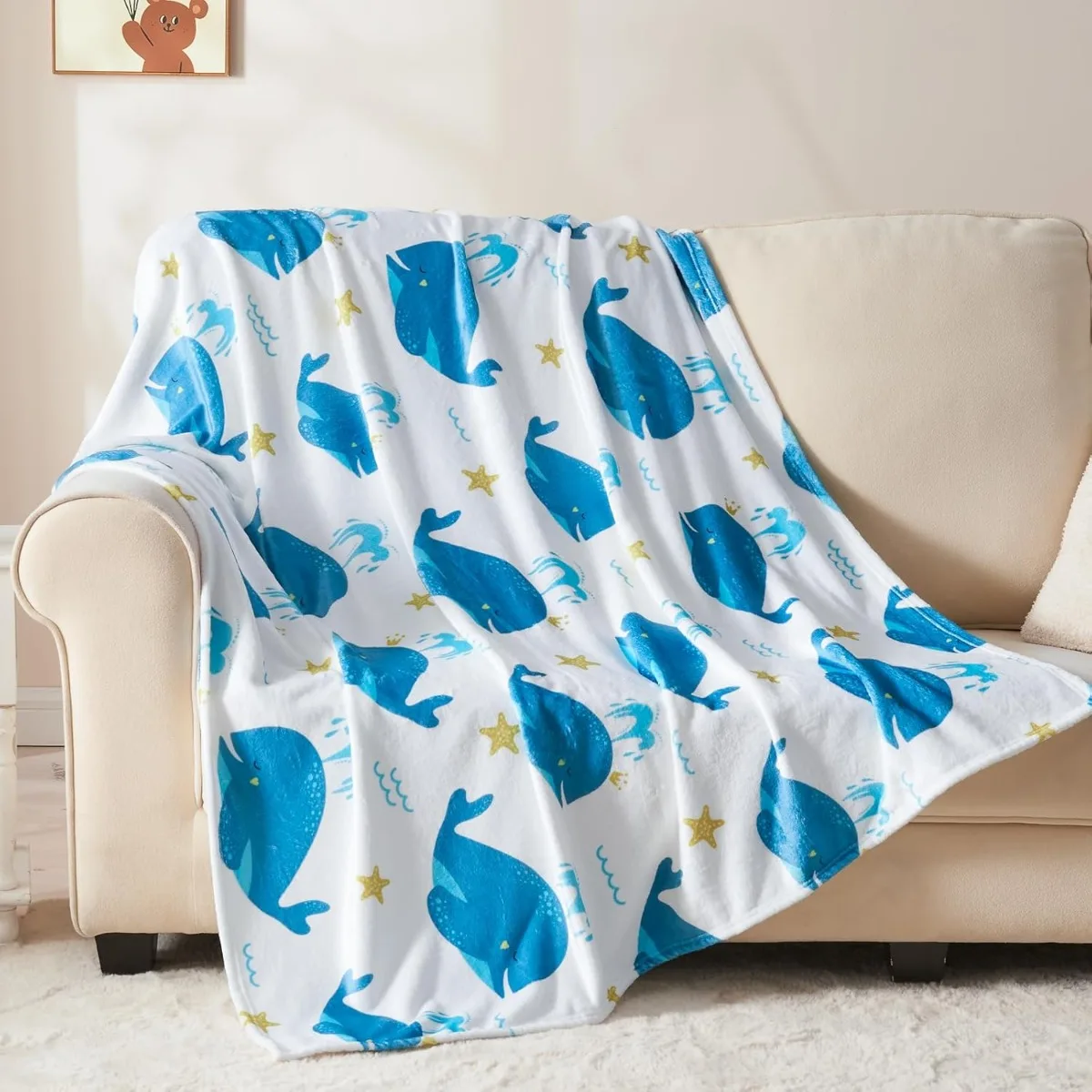 Милое мягкое эстетичное флисовое одеяло для детей девочек и мальчиков