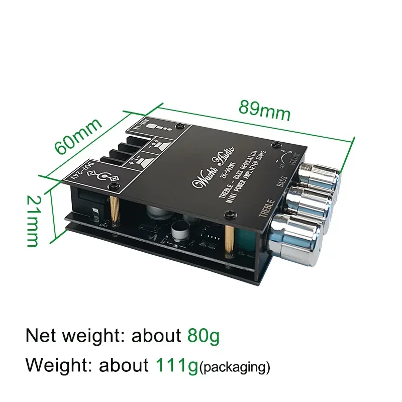 Плата усилителя сабвуфера 502MT 2*50 Вт высокой мощности для аудиосистемы с