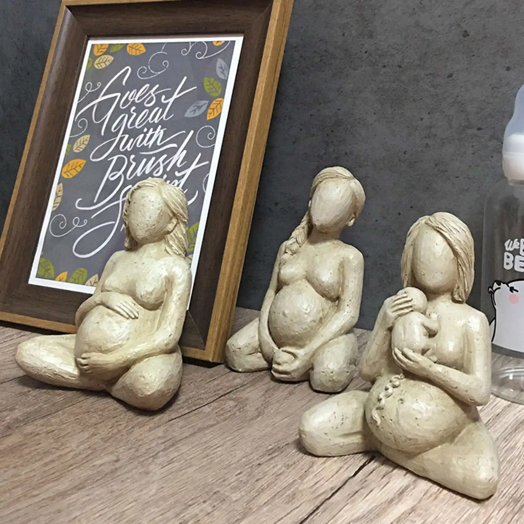 Птичье искусственное изделие из смолы украшения статуя матери для родов