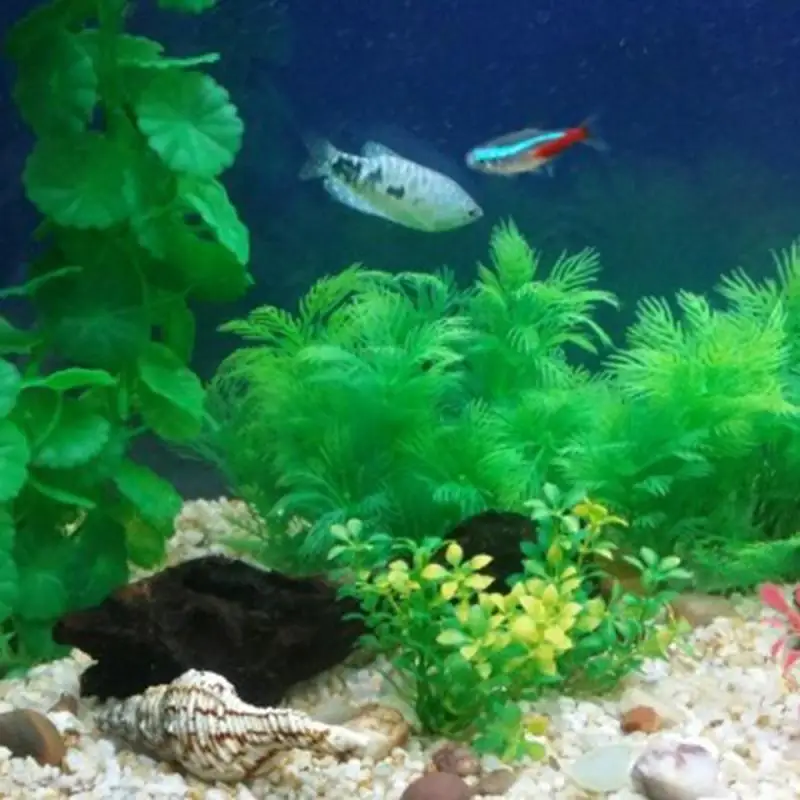 

6PCS Aquarium Artificial Plant Grass Green Plastic Water Grass Fish Tank Fake Grass Aquarium Landscape Decorative Fish Supplies