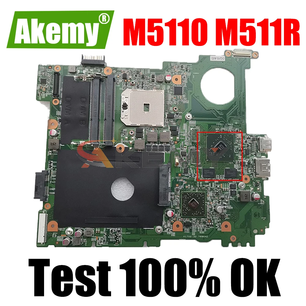 

Материнская плата Akemy для ноутбука DELL INSPIRON M5110 M511R, 488.4ie04. 04,021 10246-2 PWB:M8GR8 CN-0FJ2GT FJ2GT, материнская плата 100% протестирована