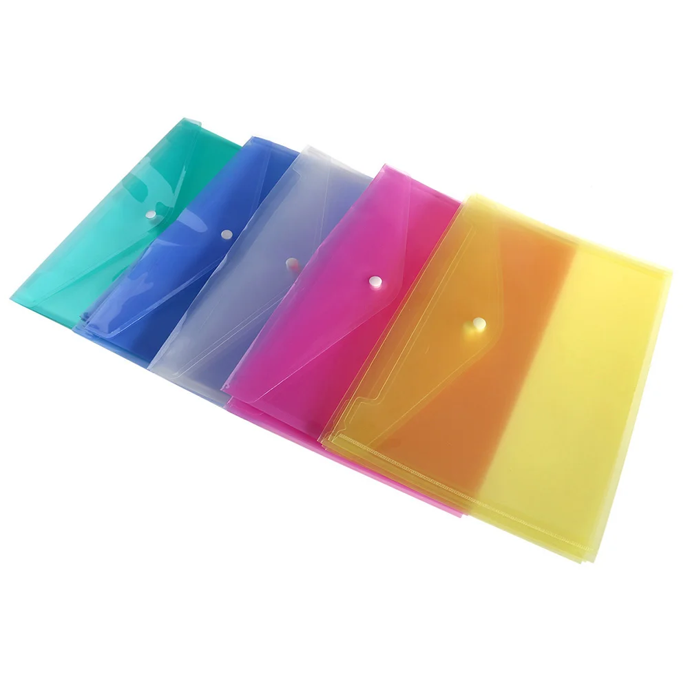 

12 File Folders Envelopes with Snap Closure Document Bags for School and Office Supplies ( Mixed Color )