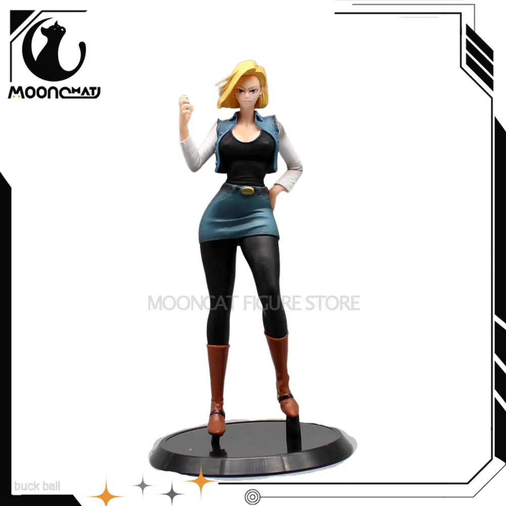 19cm Dragon Ball Z Anime Figures Android 18 Figure DBZ GK Figurine PVC Statue Collection Model Doll Toys Desk Decor Kids Gifts