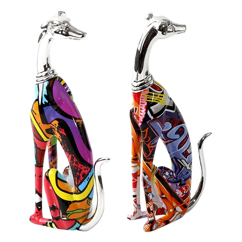 

European And American Creative Color Animal Squat Doberman Resin Crafts Home Study TV Cabinet Decorations Ornaments