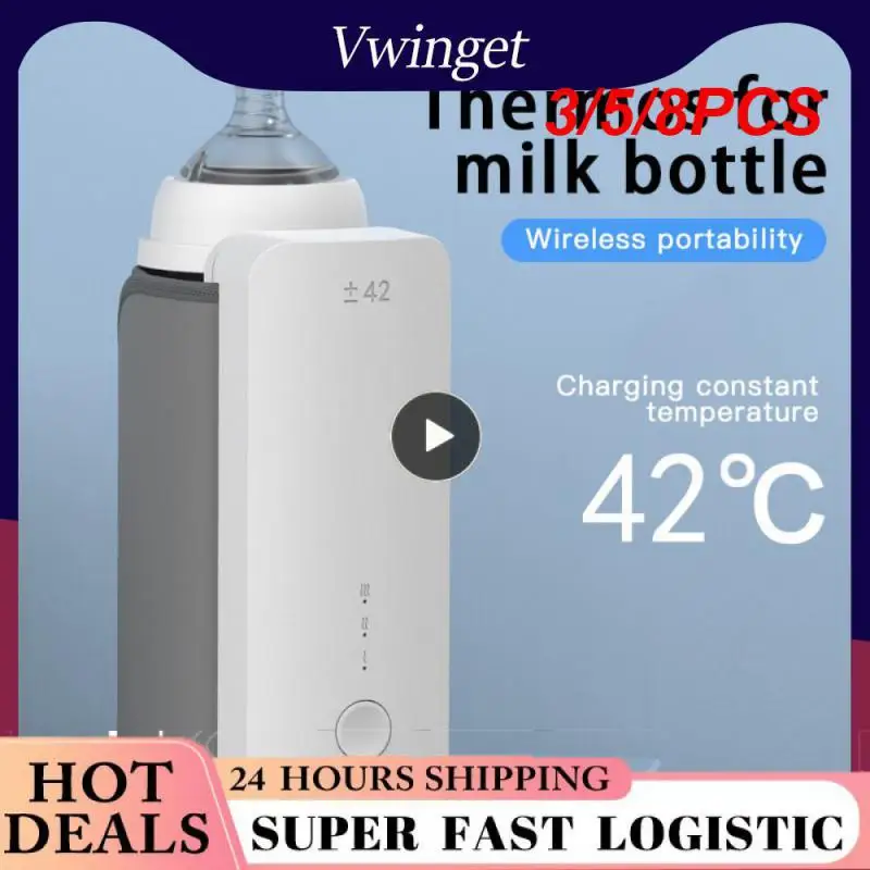 

3/5/8PCS Portable Travel Bottle Heater USB Rechargeable Breast Heater Night Milk Heater Thermostat Heated Milk Feeding