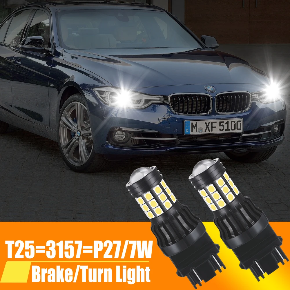 

2 шт., автомобильные светодиодсветодиодный лампы T20 W21/5W 7443 P27/7W 3157 BAY15D P21/5W