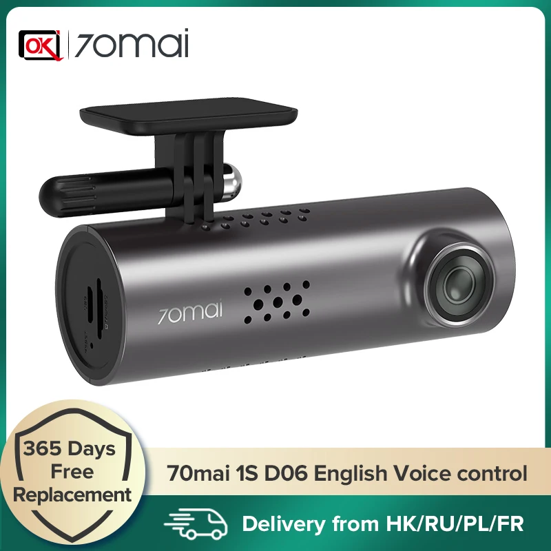 70mai Dash Cam 1S Видеорегистраторы для автомобилей 70 mai Камера Поддержка умный голосовой Управление Wi-Fi Беспроводной подключения 1080P HD 130 градусов угол обзора - купить по выгодной цене - Апрельский топ товаров с Али