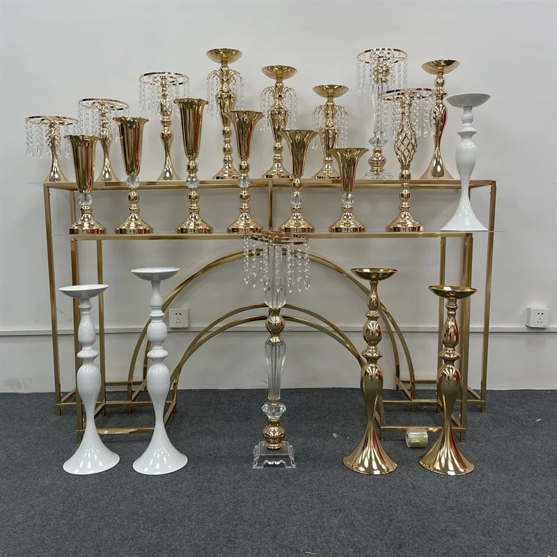 

12PCS Different Style Flower Vase Home Crafts Ornaments Decoration Crystal Wedding Table Centerpieces Floral Ball Candle Holder