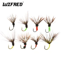 wifreo 6pcs fly rainbow brook trout salmon fishing tenkara fishing flies lure on 12 bronze barbed hooks pocket sized fly box
