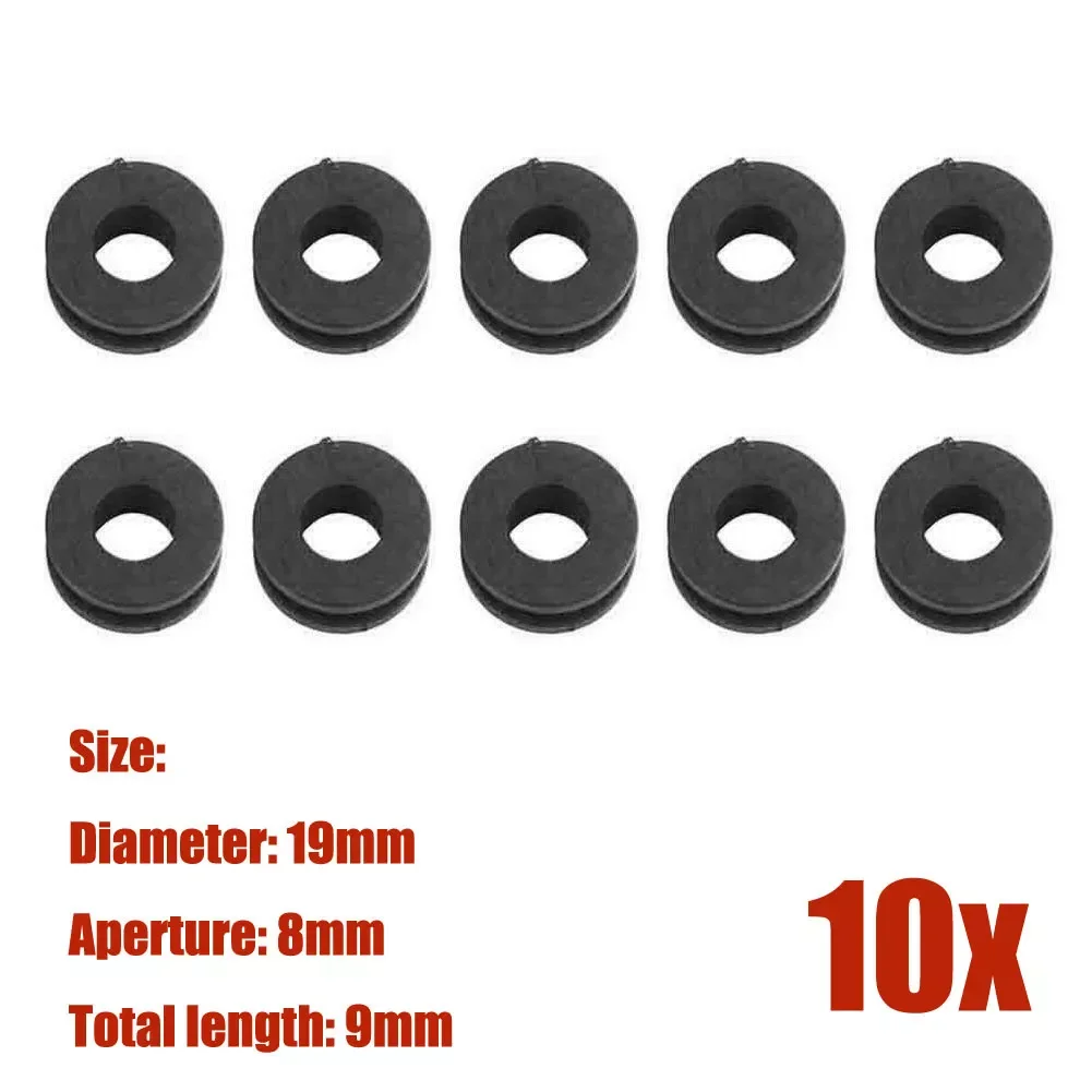 

10pcs Shockproof Gasket Machinery Motorcycle Rubber Washer Grommets Bolt Rubber + Alloy Rubber Washer Grommets