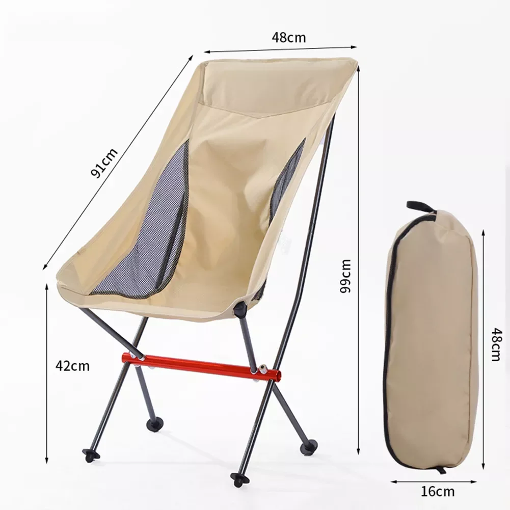 

Portable Foldable Camping Chair Lightweight Outdoor Folding Fishing Chair Seat Tool With Carry Bag Picnic Beach BBQ Supplies