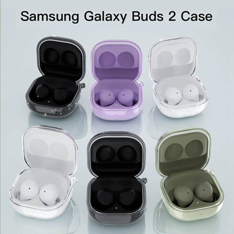 

Clear Protective Case for Samsung Galaxy Buds 2 Live Glitter Silicone Earphone Case for Galaxy Buds Live/Buds Pro Case Cover
