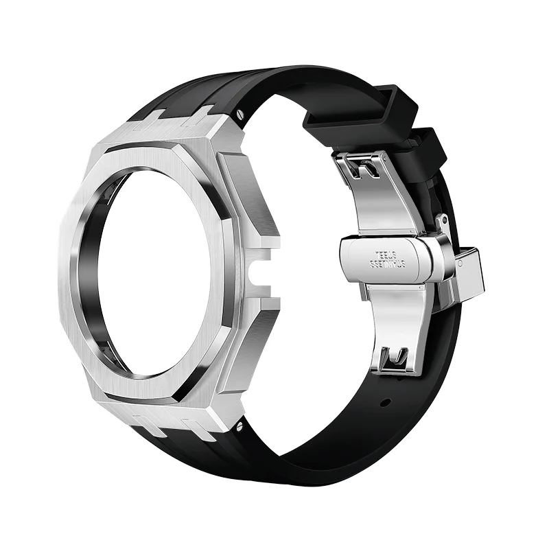 Luxury Starp Modification Kit for HUAWEI GT Cyber Series Stainless Steel Case Metal Bracelet for Huawei GT Cyber Rubber Band