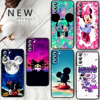 mickey minnie mouse disney for samsung galaxy s22 s21 s20 fe ultra pro lite s10 5g s10e s9 s8 s7 plus edge black phone case