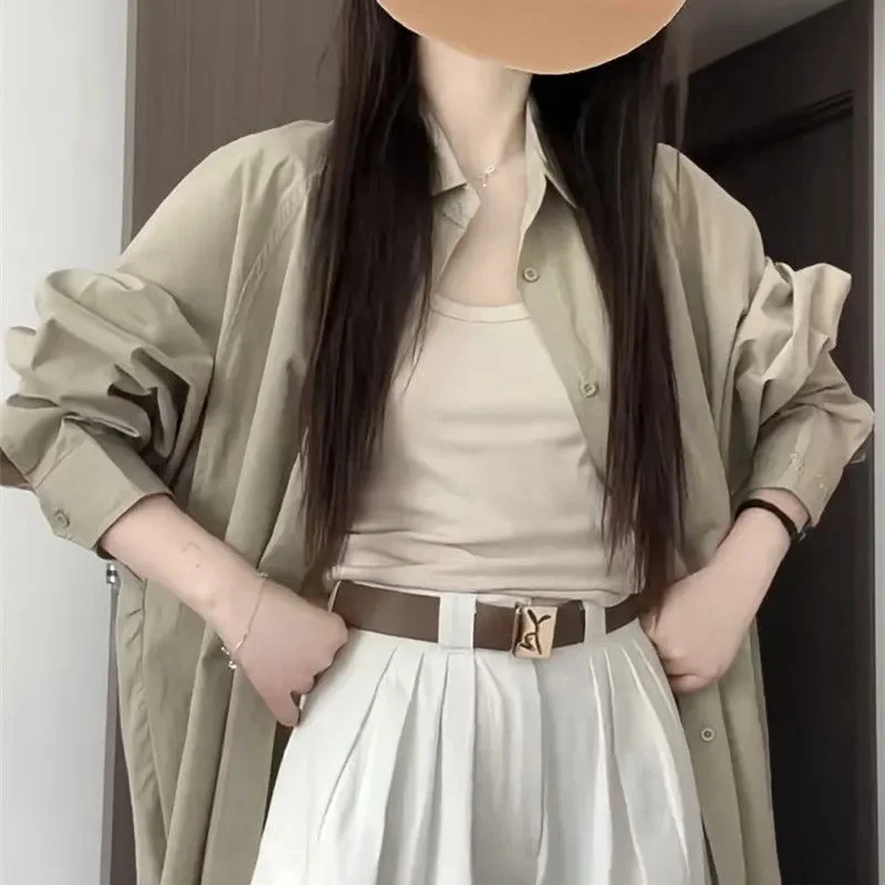 2024 женские солнцезащитные рубашки топы пальто женский новый кардиган с длинными