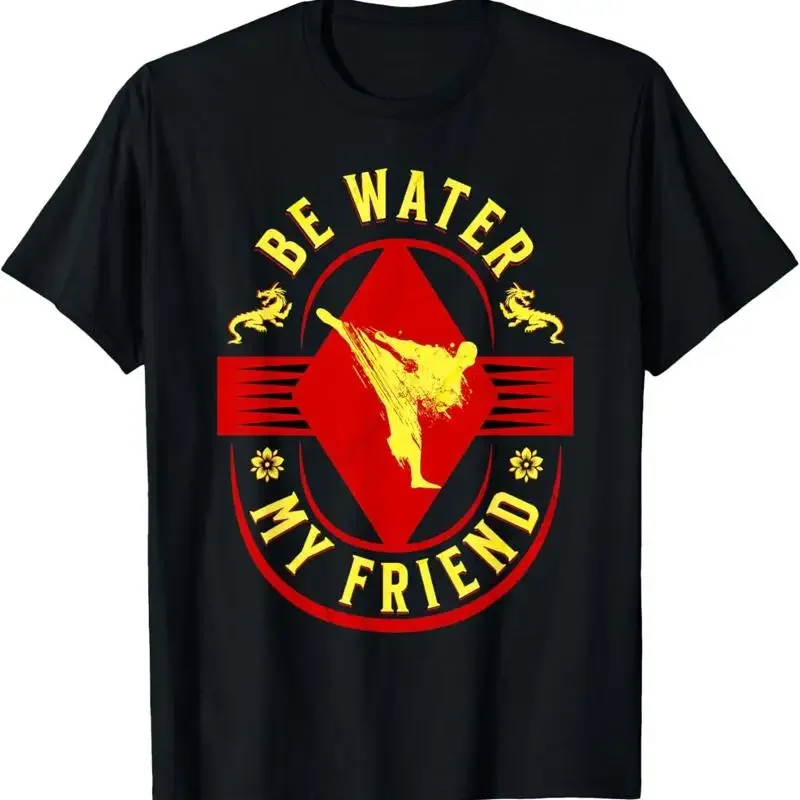 Фото Новая лимитированная футболка Be Water My Friend Martial Arts High Kick №1