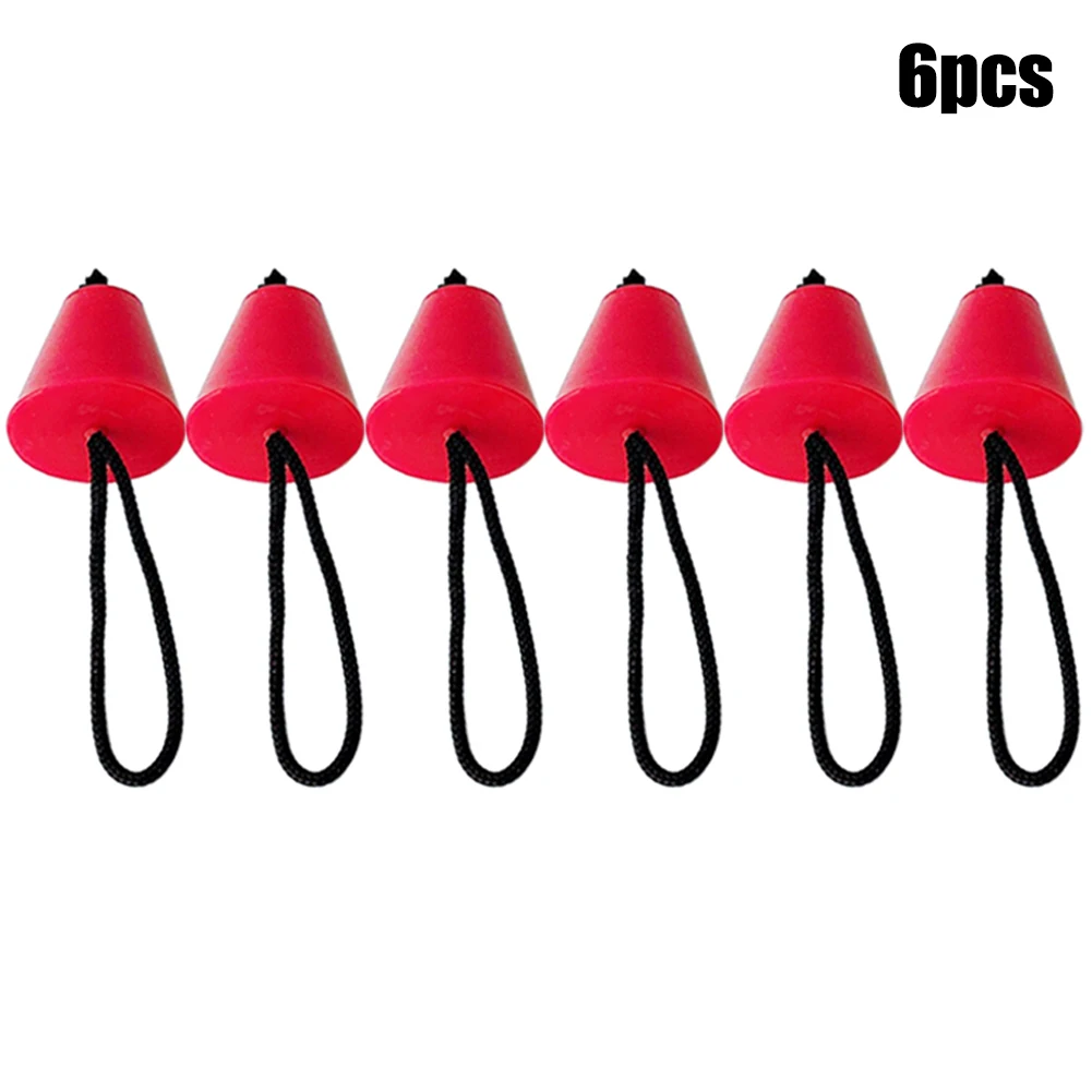 

6 PCS Kayak Scupper Plugs Kit Universal Kayak Drain Plugs With Lanyard Fit Fish Well Ice Chest Yacht Water Retaining Plug