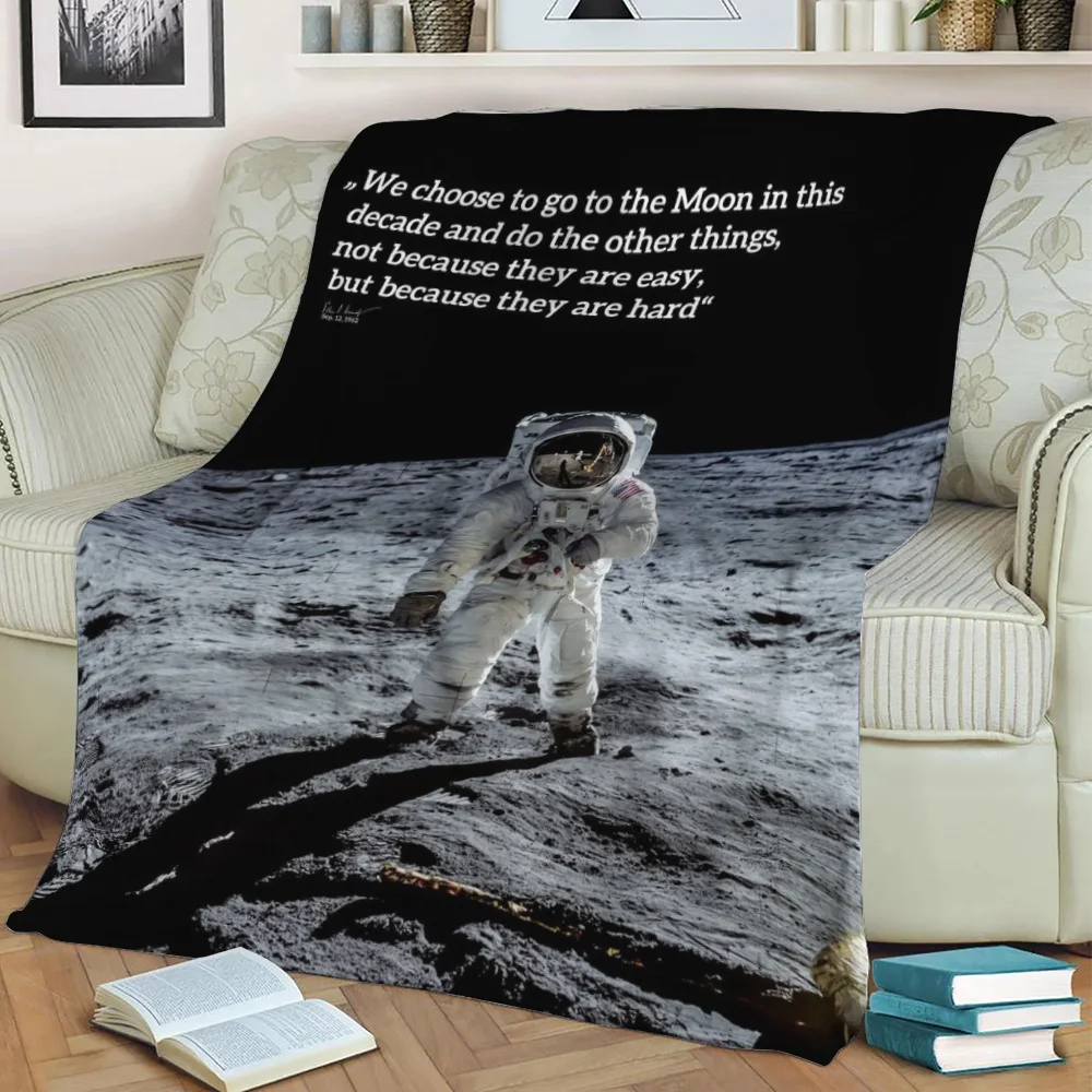 Apollo 11 лунное приземление jfkфланелевое одеяло/декоративное покрывало для