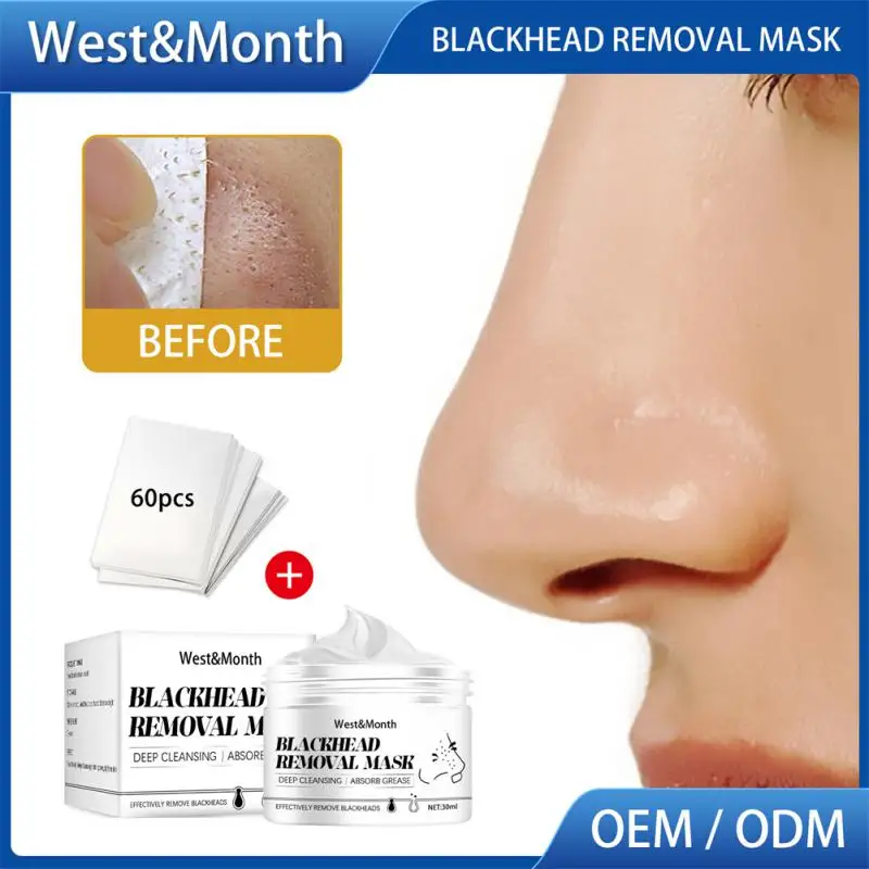 

West Month Nose Face Mask Blackhead Remover Pore Strip Tearing Nasal Masks Acne Moisturizing Deep Cleansing Skin T-zone Care