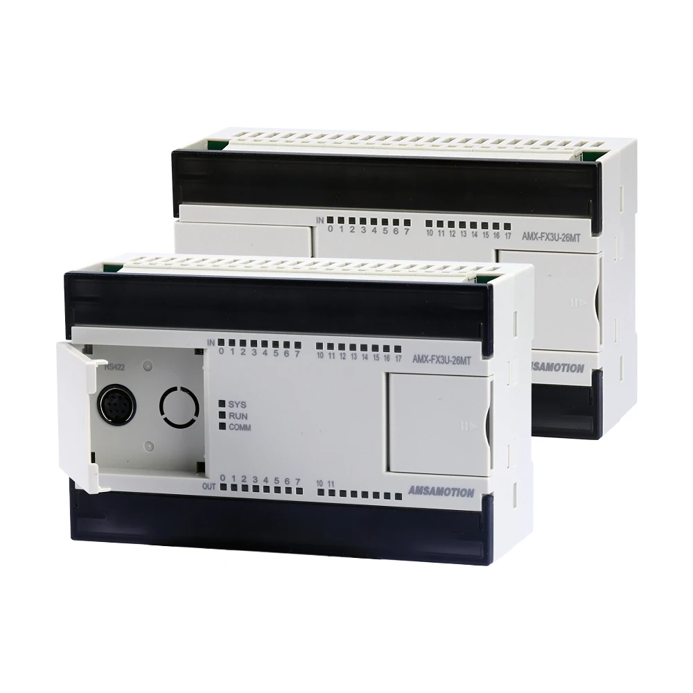 

Amsamotion FX3U-26MR Compatible Mitsubishi MELSEC PLC Relay 2AI/1AO 16DI/10DO with MODBUS Function