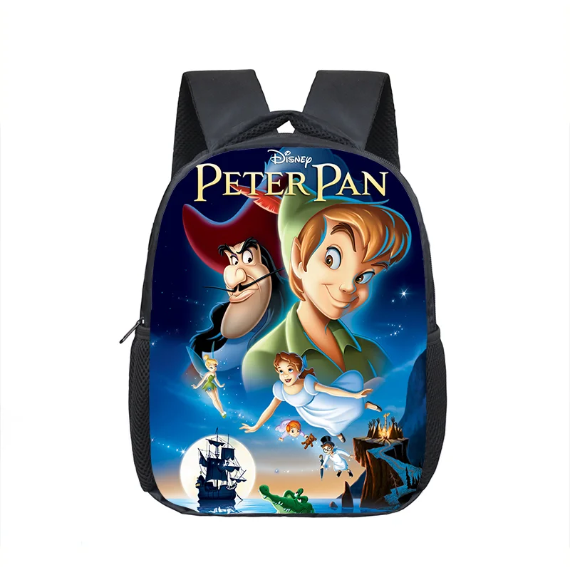 12 inch Disney Peter Pan School Bag Kindergarten Children School Backpack Cartoon Girl Boy Primary Bookbag Backpack Mochila