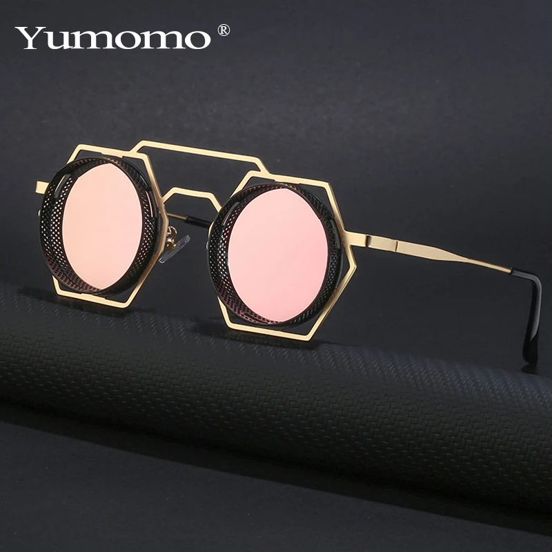 

Steampunk Sunglasses For Women Vintage Punk Round Sun Glasses Fashion Metal Frames Eyewear Vasos Decorativos Gafas De Sol Oculos