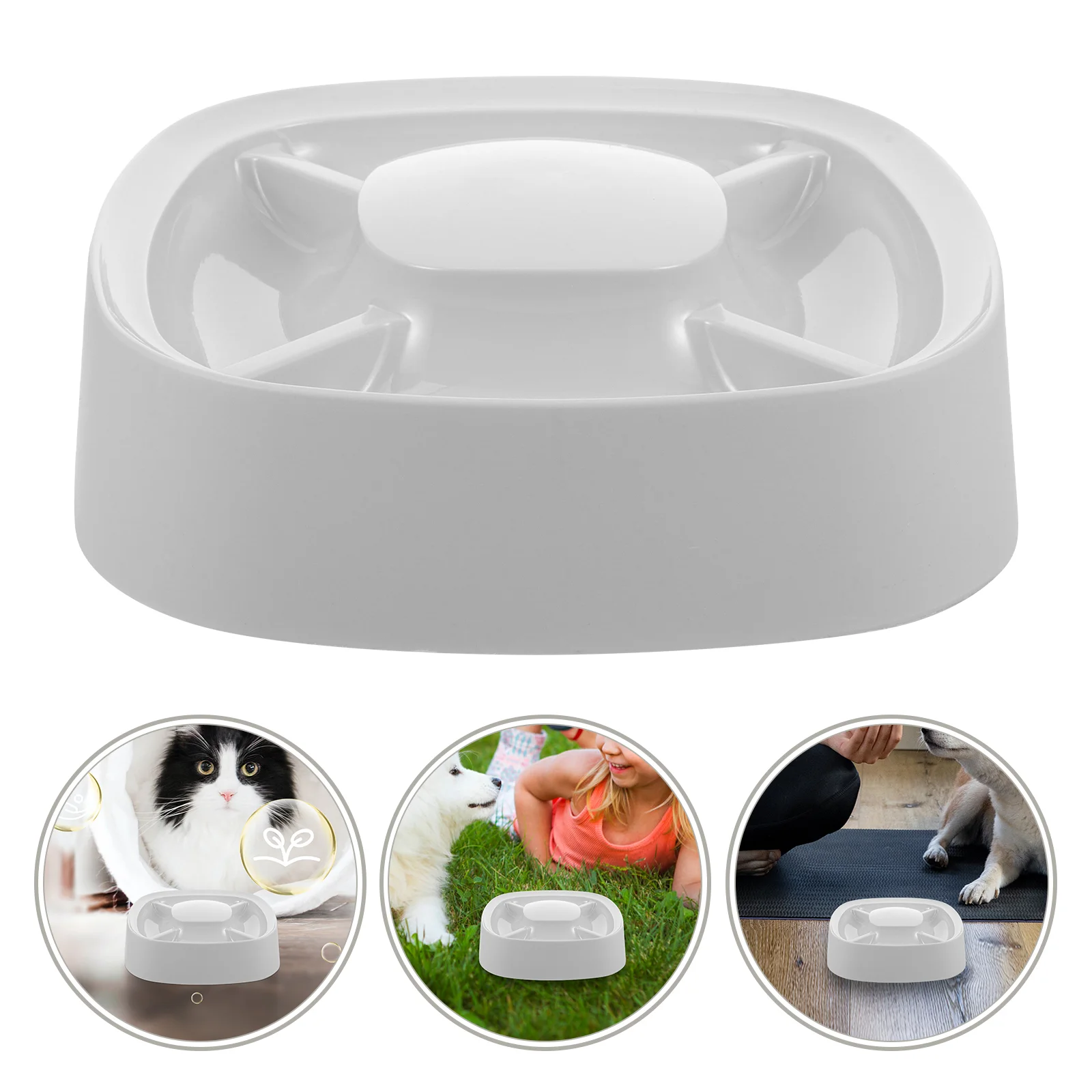 

Bowl Dog Cat Feeder Pet Food Dish Feeding Puppy Eating Drinking Fountains Slower Watering Bowls Water Station Puzzle Multiple