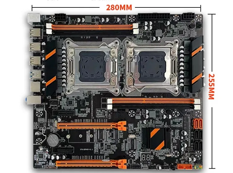 Материнская плата YEJIA X79 Dual cpuсистемная LGA 2011 E-ATX основная USB3.0 SATA3 PCI-E 3 0 16X NVME M.2 SSD