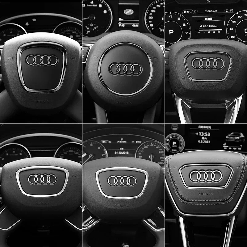 Фото Автомобильная наклейка на руль для Audi A6L A3 A4 A5 A6 A7 A8 Q3 Q5 Q7 Q8 TT S5 S7 S8 RS7 RS6 Эмблема Замененный логотип Автоаксессуары №3
