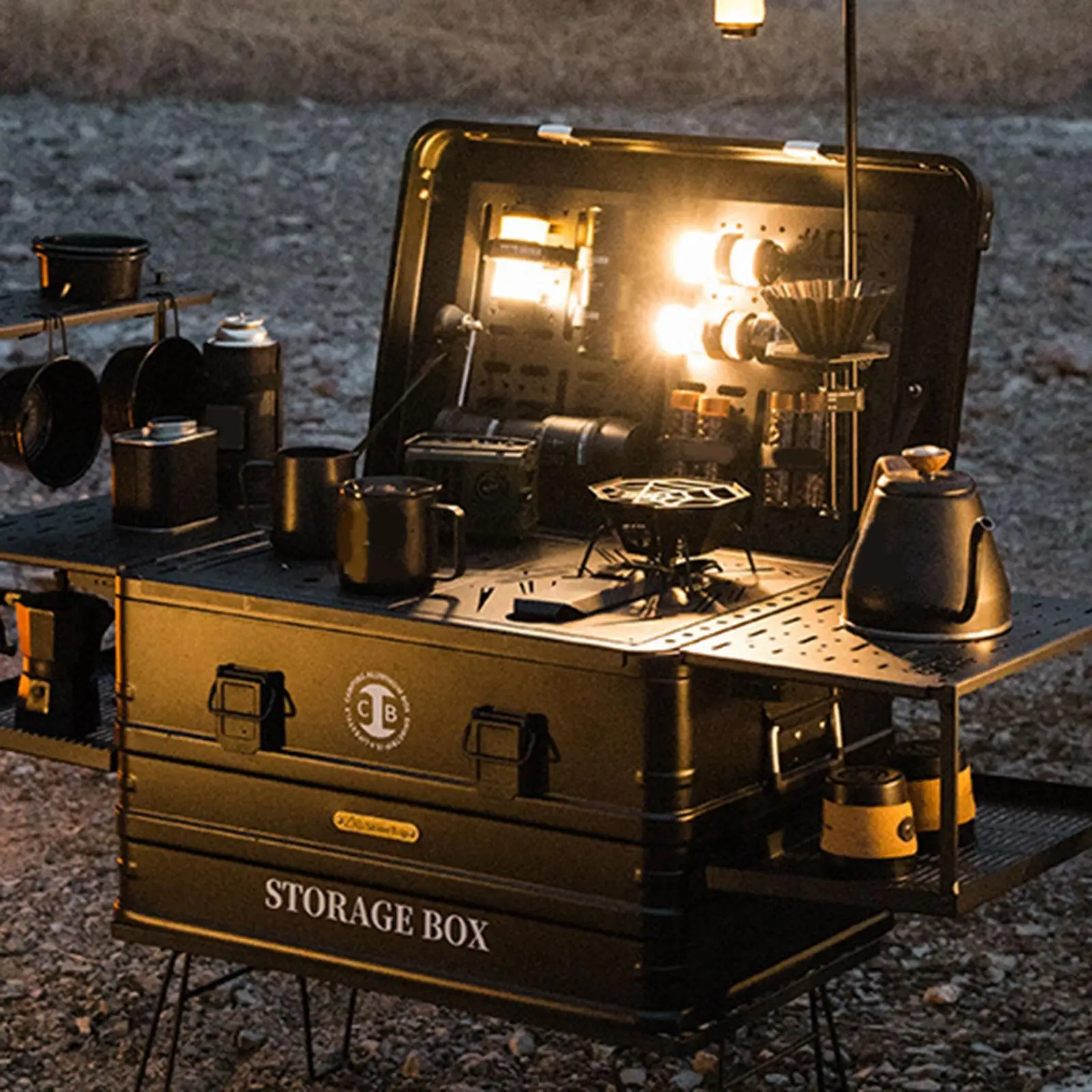 Алюминиевый ящик для кемпинга Igt набор держателей лампы практичные модульные