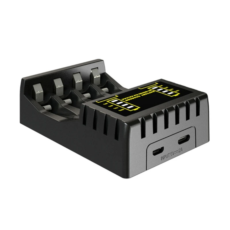 Зарядное устройство на 4 слота USB Type-C светодиодный для Ni-MH/Ni-Cd аккумуляторов типа