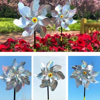 1pcs bird repeller pinwheels reflective sparkly bird deterrent windmill protect garden plant flower garden yard decoration