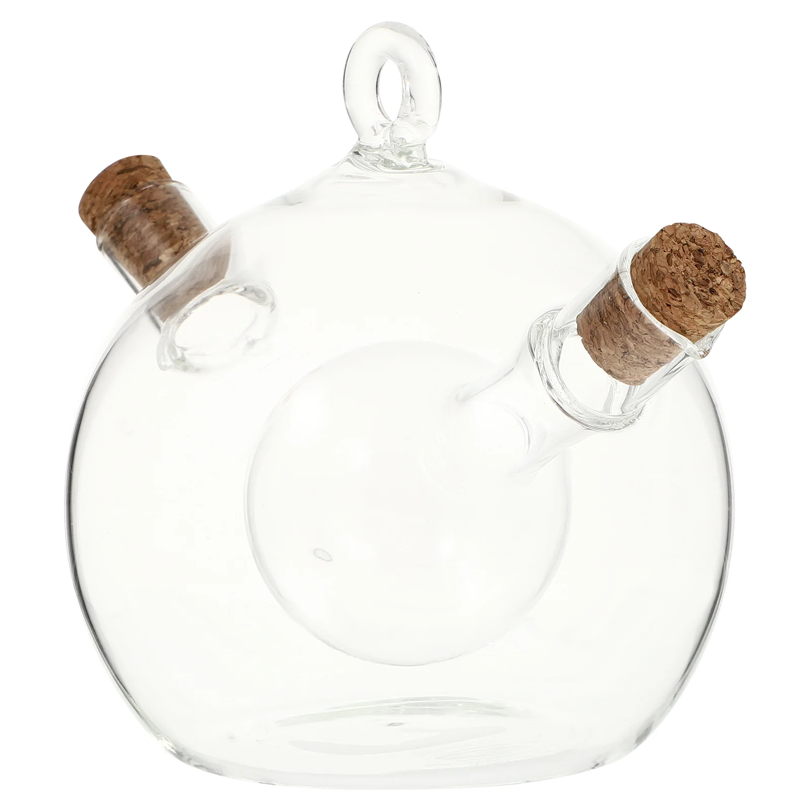 

Clear Glass Oil and Vinegar Dispenser Cruet Bottles Double Pourer Spout Stoppers for Cooking