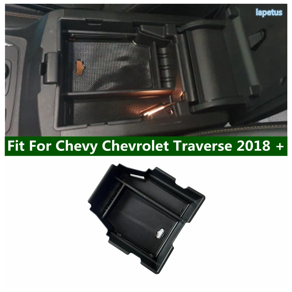 

Car Central Armrest Storage Box Console Tray Pallet Container Trim For Chevy Chevrolet Traverse 2018 - 2021 Interior Accessories