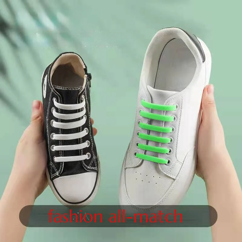 20pcs/lot Silicone Shoelaces No Tie Shoelaces  Elastic Lace Shoelace  Creative Lazy  Rubber Lace 12 Colors