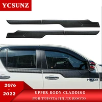 2022 abs side door cladding kits upper moldding accessories for toyota hilux rocco 2016 2017 2018 2019 2020 2021 2022 pick up