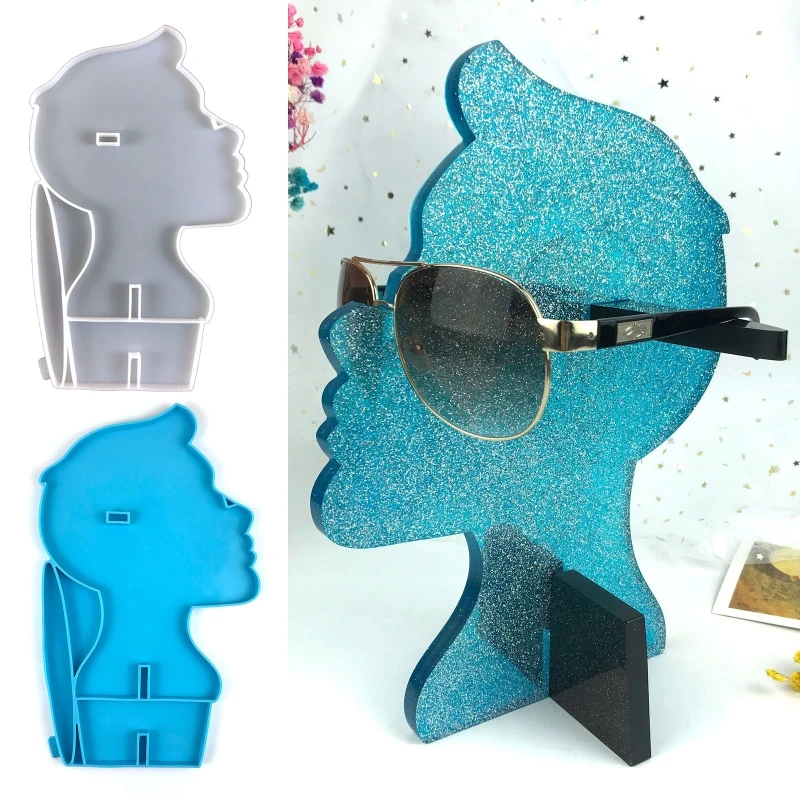 

Head Shape Shelf Mold Silicone Jewelry Display Stand Resin Mould for Epoxy Resin Casting Storage Rack Organizer