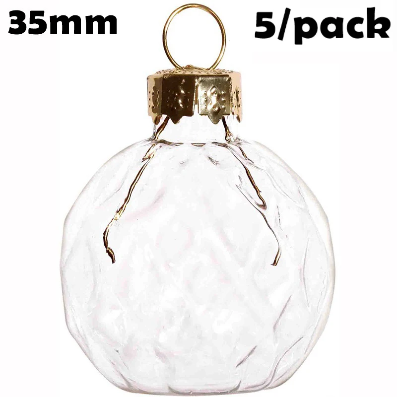 5 шт. стеклянные шары для декорирования GrandFlavor 75*50 мм